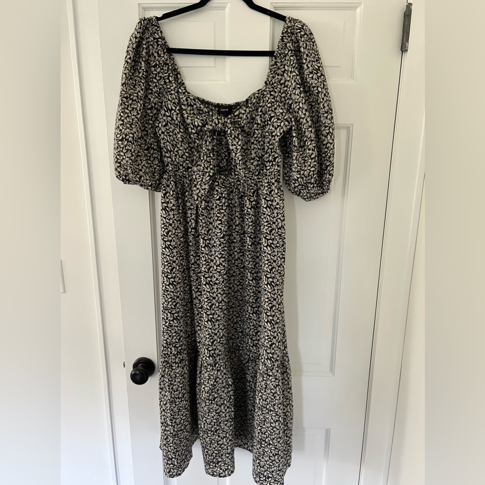 Aqua Floral Dress Size M NWT